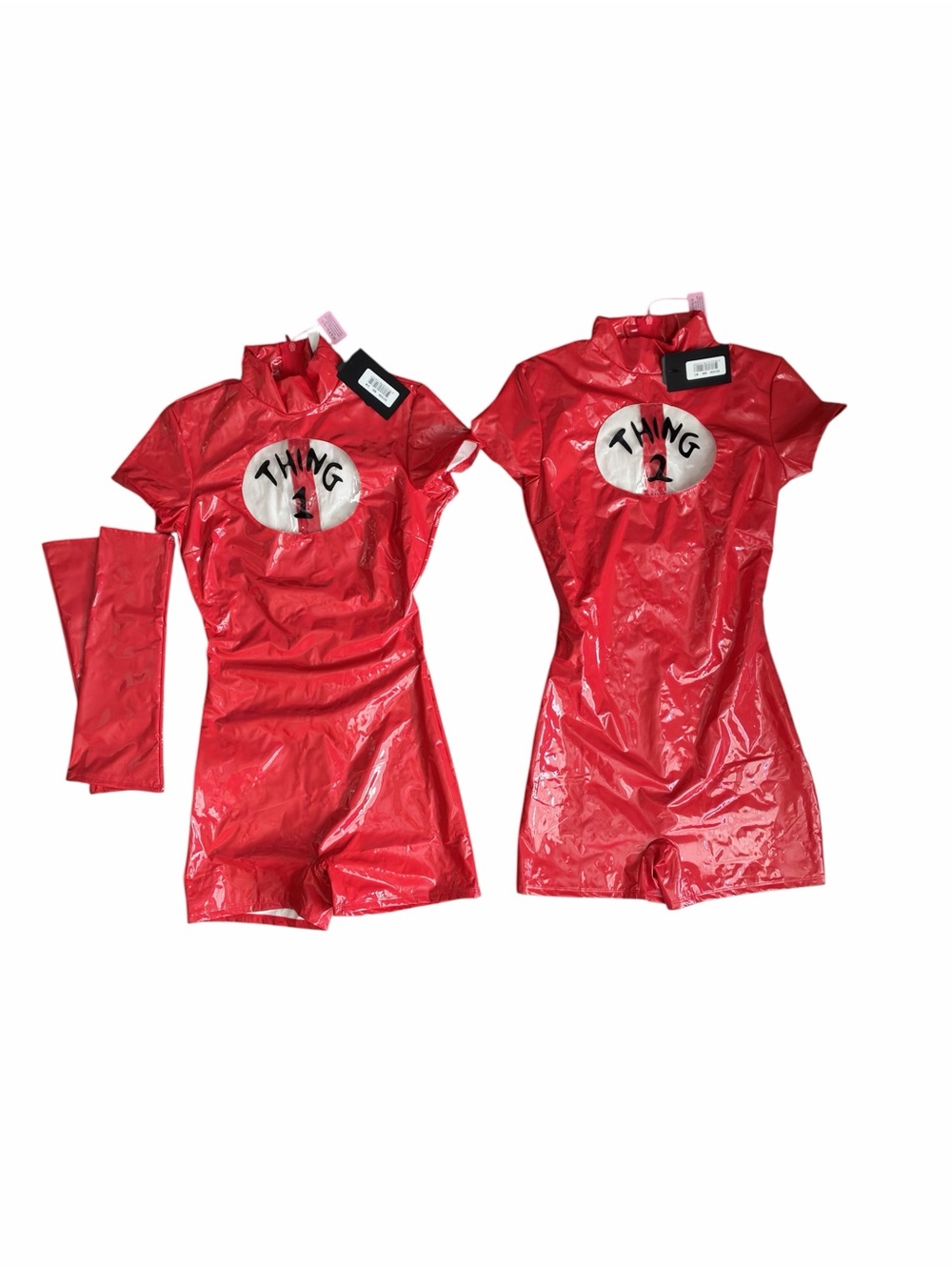 Nwt Foreplay Thing 1' Shorts faux leather/vinyl Romper bestie costume
